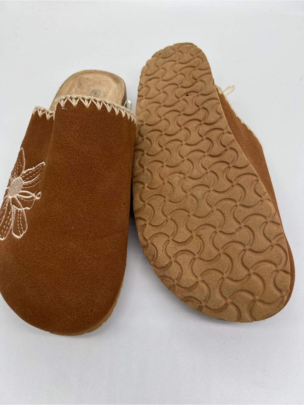 GC shoes “Jamie” embroidered clogs cognac - Picture 5 of 5